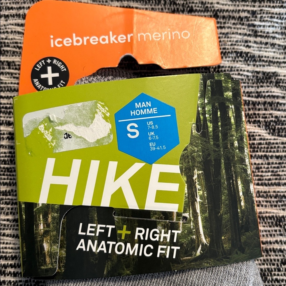 NWT Icebreaker Merino Wool Mens Small Anatomic Hiking Socks - Picture 2 of 4